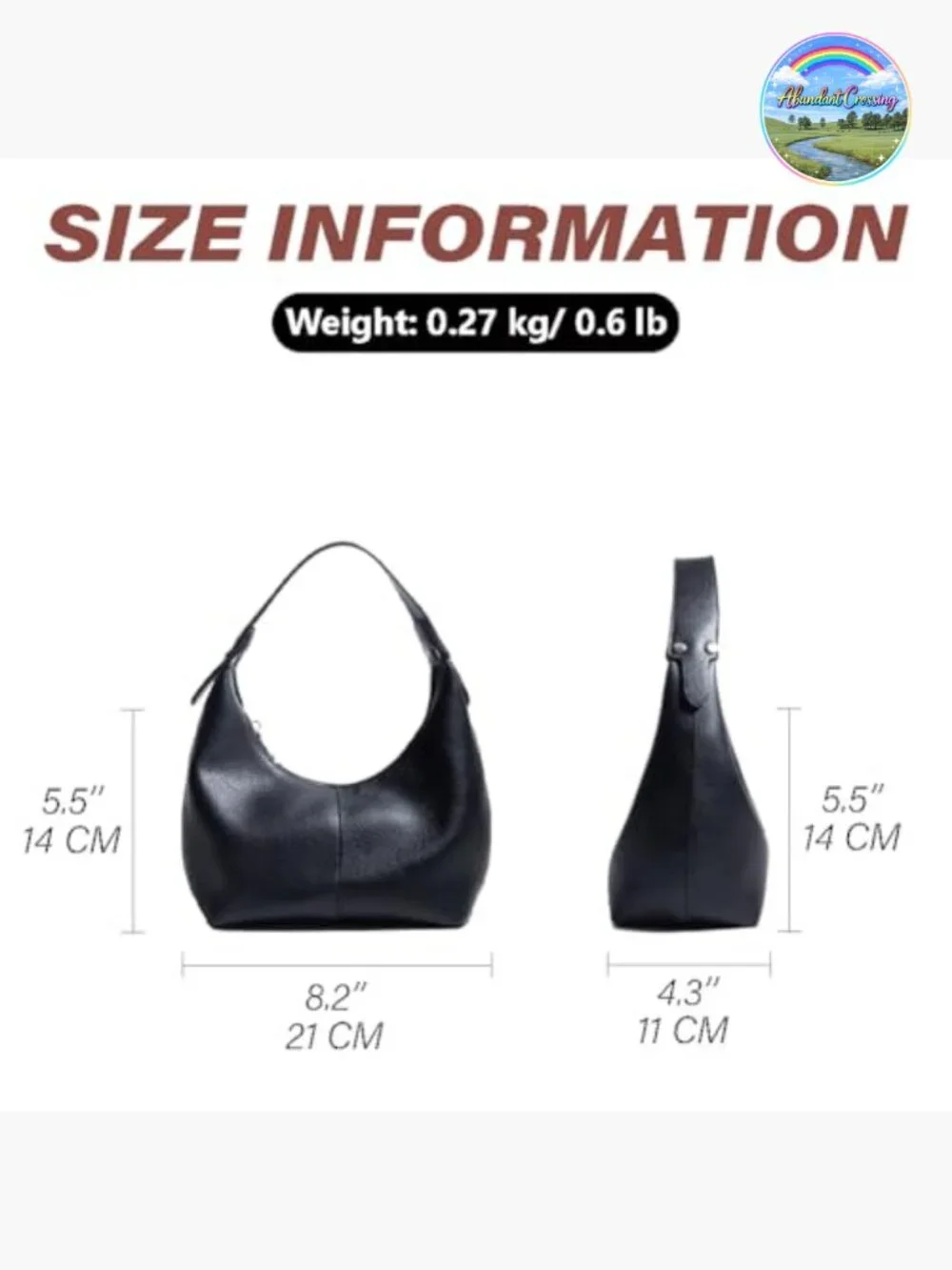 Vegan Leather Hobo Bag Crescent Shoulder Slouchy Tote Y2K Clutch Purse